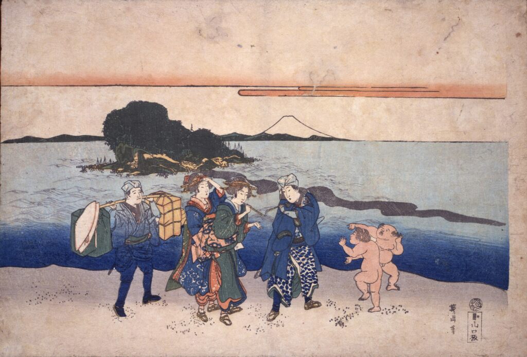 菊川英山　無題（江の島道中）