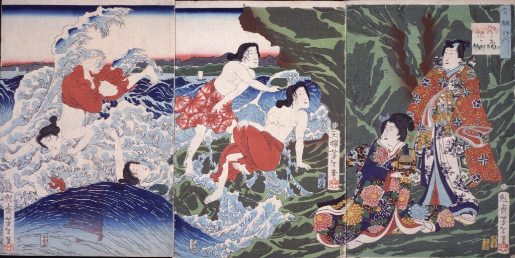 月岡芳年　今様げんじ江之嶋兒ヶ淵