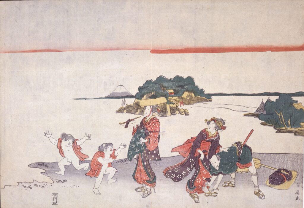 二代勝川春好　無題（江の島道中）