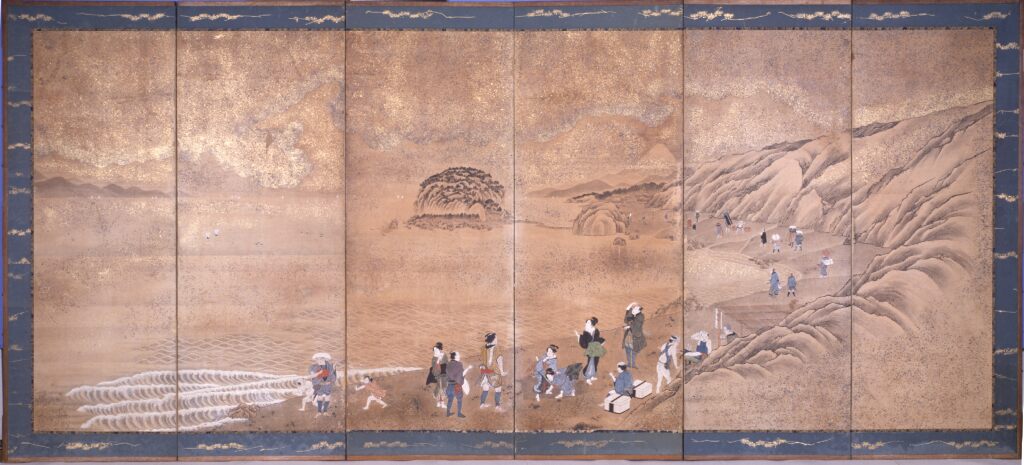 喜多川歌政 無題(七里ガ浜より見た江の島風景図)