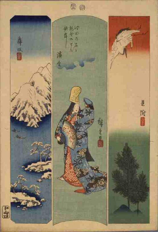 東海道張交図会　見附　浜松　舞坂（山藤版）