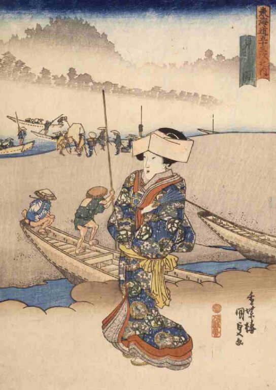 東海道五拾三次之内　見附之図