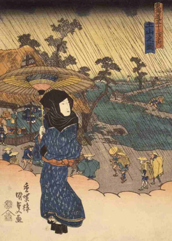 東海道五拾三次之内　土山之図