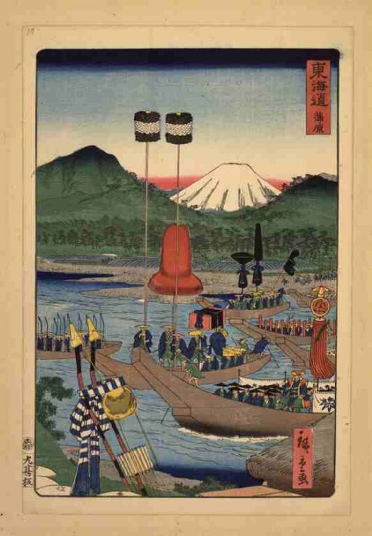 東海道　蒲原（上洛東海道）