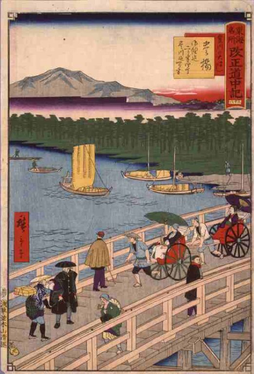 東海名所　改正道中記　三十八　豊橋
