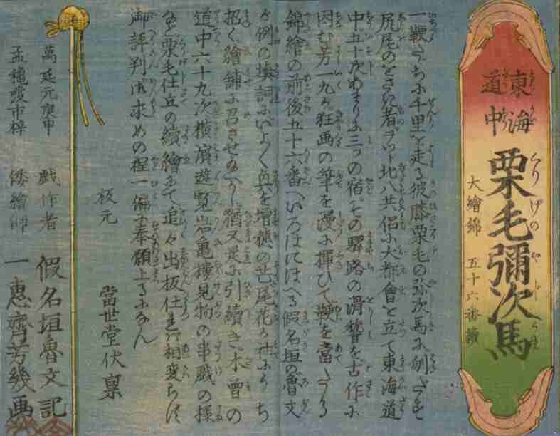 東海道中栗毛彌次馬　序１